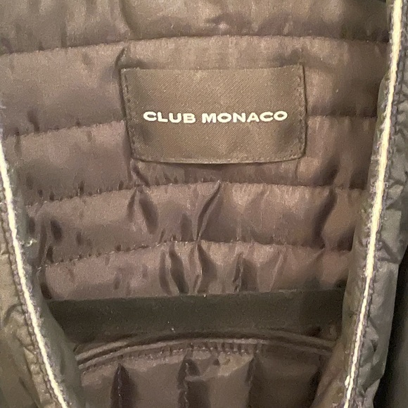 Club Monaco Black Quitted Jacket - Picture 2 of 2